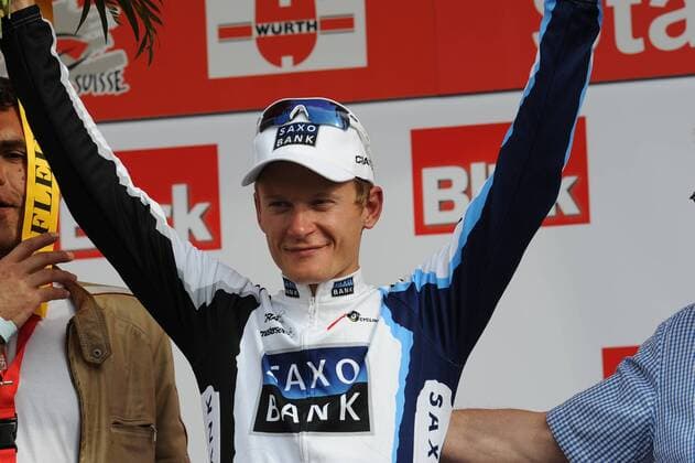 Matti Breschel (Dänemark Saxo Bank) gewinnt die 4. Etappe der Tour de Suisse 2009 -  Radsport Herren Tour de Suisse 2009, Straßenradsport, Straße, Rad, ProTour, Vdig Einzelbild 4. Etappe: Biasca - Stäfa Freude,