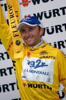Tadej Valjavec (Slowenien Ag2r), Gesamtführender der Tour de Suisse nach der 6. Etappe -  Radsport Herren Tour de Suisse 2009, ProTour, Straßenradsport, Straße, Rad Einzelbild 6. Etappe: Oberriet - Bad Zurzach Freude,