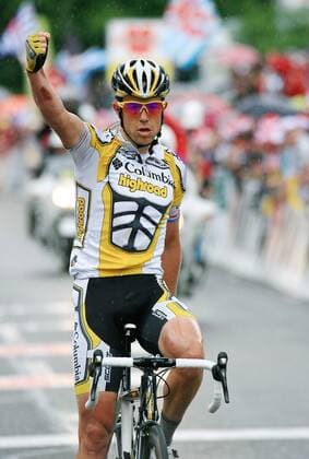 Kim Kirchen (Luxemburg Columbia High Road) gewinnt die 7. Etappe der Tour de Suisse 2009 Radsport Herren Tour de Suisse 2009, Straßenradsport, Straße, Rad, ProTour Einzelbild 7. Etappe: Bad Zurzach - Vallorbe Juraparc Freude, 