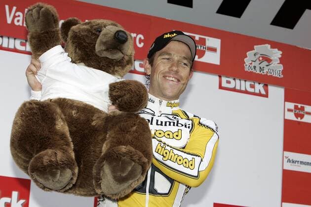 Kim Kirchen (Luxemburg Columbia High Road) gewinnt die 7. Etappe der Tour de Suisse 2009 Radsport Herren Tour de Suisse 2009, Straßenradsport, Straße, Rad, ProTour, Vdig Einzelbild 7. Etappe: Bad Zurzach - Vallorbe Juraparc