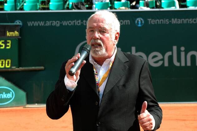 Moderator Heribert Faßbender (Deutschland) Tennis WM Herren ARAG World team Cup 2009, Mannschaftsweltmeisterschaft, Mannschafts, WTC, ATP Tour Einzelbild Journalist Düsseldorf
