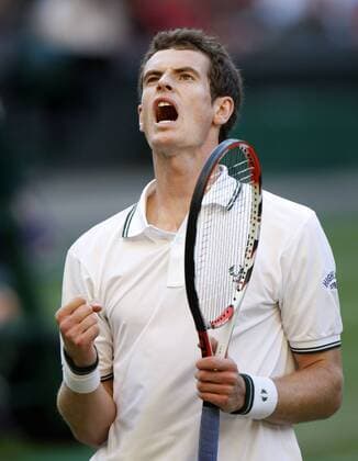 Andy Murray (Großbritannien) - Jubel -  Tennis Herren All England Championships 2009, Grand Slam, ATP Tour Einzelbild Wimbledon London Freude,