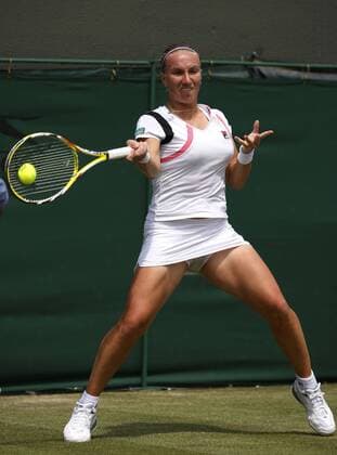 Svetlana Kuznetsova (Russland) Tennis Damen All England Championships 2009, Grand Slam, WTA Tour Einzelbild Wimbledon London Dynamik,