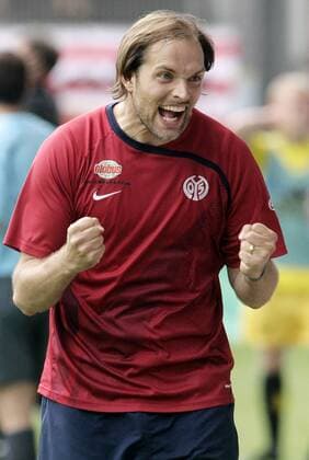 Trainer Thomas Tuchel (Mainz U19) - Torjubel Fußball Herren A Junioren Bundesliga 2008 2009, U19, U 19, Finale FSV Mainz 05 Einzelbild o0 Jugend Mainz Freude, Begeisterung,