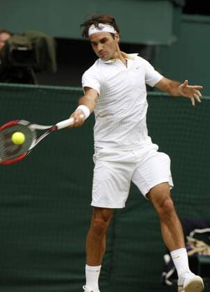 Roger Federer (Schweiz) -  Tennis Herren All England Championships 2009, Grand Slam, ATP Tour Einzelbild Wimbledon London