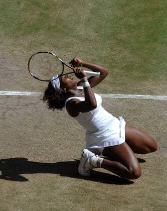 Serena Williams (USA) - Schlussjubel nach ihrem Sieg bei den All England Championships 2009 in Wimbledon -  Tennis Damen All England Championships 2009, Grand Slam, WTA Tour, Finale Einzelbild Wimbledon London Freude,