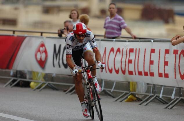 Fabian Cancellara (Schweiz Saxo Bank) -  Radsport Herren Tour de France 2009, Straßenradsport, Straße, Rad, Zeitfahren, Einzelzeitfahren, Prolog Einzelbild o0 1. Etappe Monaco