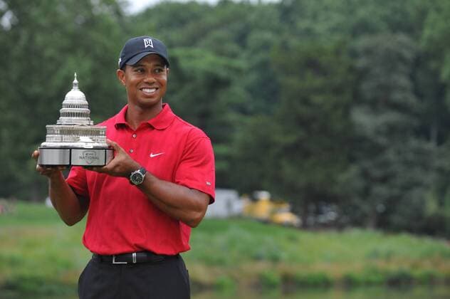 Tiger Woods (USA) - Sieger der AT&T National 2009 -  (WAP20090705315) Golf Herren AT&T National 2009, AT & T, PGA Tour, Einzelbild Bethesda Freude,