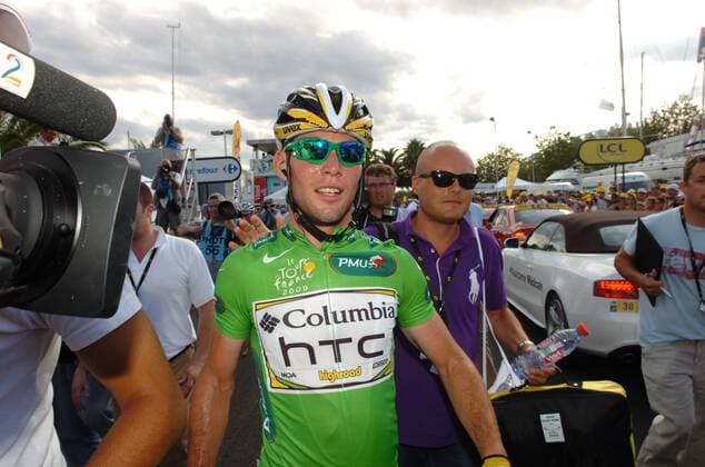 Mark Cavendish (Großbritannien Columbia High Road) gewinnt die 3. Etappe der Tour de France 2009 -  Radsport Herren Tour de France 2009, Straßenradsport, Straße, Rad, premiumd Einzelbild 3. Etappe: Marseille - La Grande Motte
