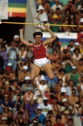 Sergej Bubka (UdSSR) Leichtathletik WM Herren WM 1987 Einzelbild Rom