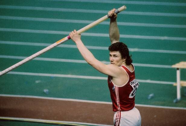 Sergej Bubka (UdSSR) Leichtathletik WM Herren Hallen WM 1991, Halle Indoor Einzelbild Sevilla