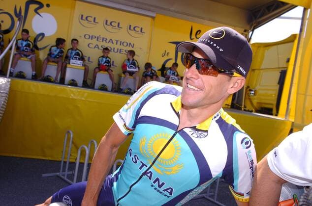 Lance Armstrong (USA Astana) -  Radsport Herren Tour de France 2009, Straßenradsport, Straße, Rad Einzelbild dagde 5. Etappe: Le Cap D Agde - Perpignan