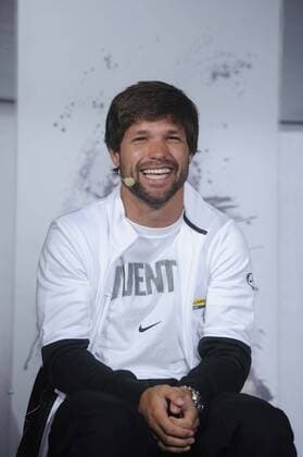 Neuzugang Diego (Juventus Turin) wird präsentiert -  Fußball Herren Serie A 2009 2010, Juve, Präsentation, Pressetermin Pressekonferenz Einzelbild Trainingslager, 1. Liga Pinzolo