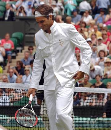 Roger Federer (Schweiz) im edlen Zwirn -  Tennis Herren All England Championships 2009, Grand Slam, ATP Tour Einzelbild Wimbledon London