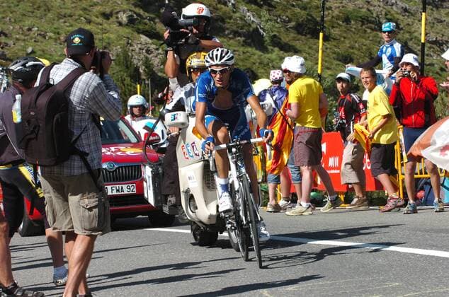 Brice Feillu (Frankreich Agritubel) -  Radsport Herren Tour de France 2009, Straßenradsport, Straße, Rad, Vdig Gruppe 7. Etappe: Barcelona - Andorra Arcalis