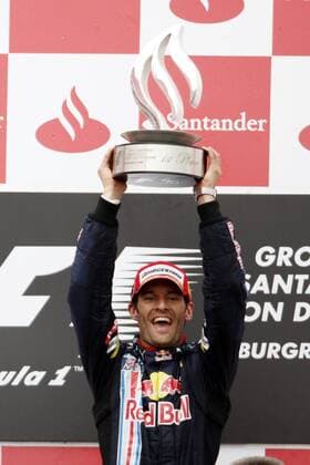 Mark Webber (Australien Red Bull) gewinnt den GP von Deutschland 2009 Motorsport Grand Prix Herren Großer Preis von Deutschland 2009, Formel 1 Weltmeisterschaft, F1, F, GP, WM Einzelbild Nürburgring Nürburg Freude,