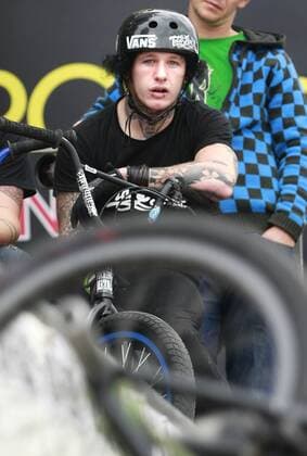 Mark Webb (England) BMX Herren BMX Masters 2009, Freestyle, Finale Miniramp Einzelbild Köln