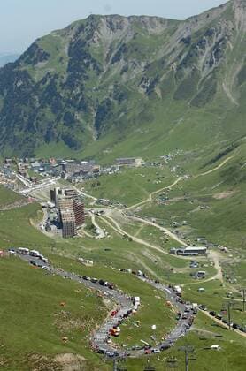 Col du Tourmalet in den Pyrenäen während der Tour de France 2009 -  Radsport Herren Tour de France 2009, Straßenradsport, Straße, Rad, Totale 9. Etappe: Saint Gaudens - Tarbes