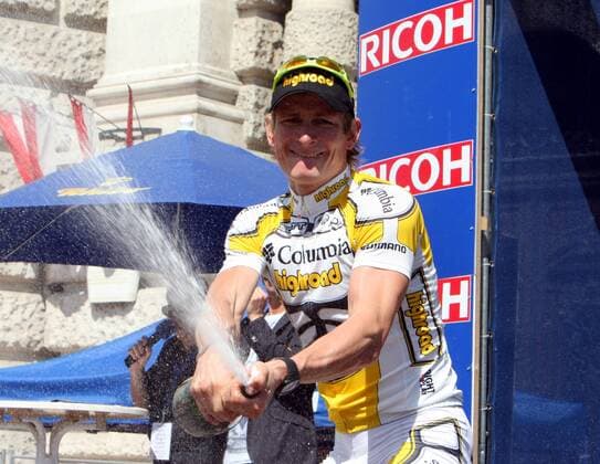 Andre Greipel (Deutschland Columbia High Road) gewinnt die 8. und letzte Etappe der Österreichrundfahrt 2009 -  Radsport Herren Tour of Austria 2009, Österreichrundfahrt, Österreich Rundfahrt, Straßenradsport, Straße, Rad Einzelbild 8. Etappe: Podersdorf - Wien Freude,
