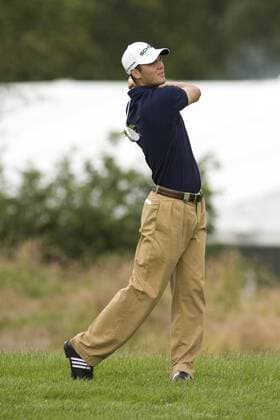 Martin Kaymer (Deutschland) - EDITORIAL USE ONLY. No use with unauthorised audio, video, data, fixture lists, club league logos or live services. Online in-match use limited to 120 images, no video emulation. No use in betting, games or single club league player publications. Golf Herren The Barclays Scottish Open 2009, European PGA Tour, Einzelbild Loch Lomond