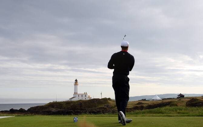 Tiger Woods (USA) auf dem Ailsa Golf Course in Turnberry -  Golf Herren The British Open Championship 2009, PGA European Tour, Training Totale Turnberry, Ayrshire