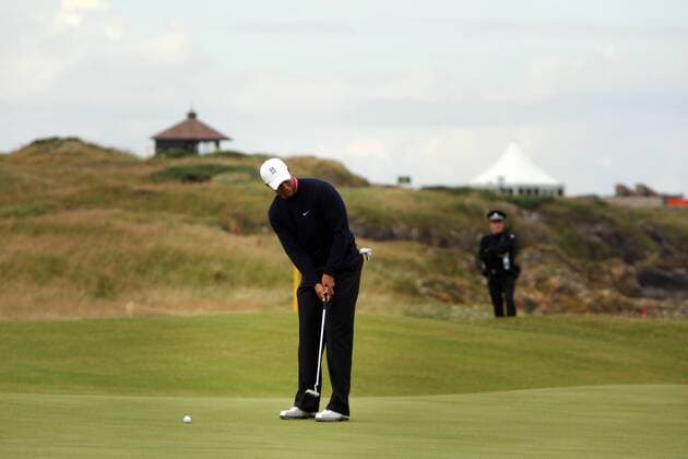Tiger Woods (USA) auf dem Ailsa Golf Course in Turnberry -  Golf Herren The British Open Championship 2009, PGA European Tour, Training Einzelbild Turnberry, Ayrshire