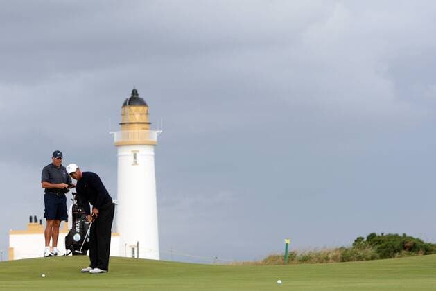 Tiger Woods (USA) auf dem Ailsa Golf Course in Turnberry -  Golf Herren The British Open Championship 2009, PGA European Tour, Training Totale Turnberry, Ayrshire