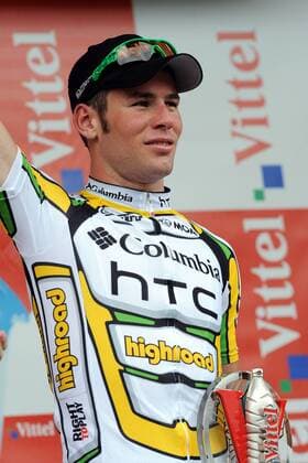 Mark Cavendish (Großbritannien Columbia High Road) gewinnt die 10. Etappe der Tour de France 2009 -  Radsport Herren Tour de France 2009, Straßenradsport, Straße, Rad, Einzelbild 10. Etappe: Limoges - Issoudun Freude,