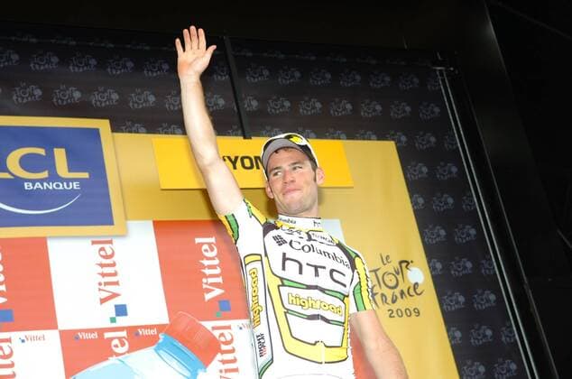 Mark Cavendish (Großbritannien Columbia High Road) gewinnt die 11. Etappe der Tour de France 2009 -  Radsport Herren Tour de France 2009, Straßenradsport, Straße, Rad Einzelbild 11. Etappe: Vatan - Saint Fargeau Freude,