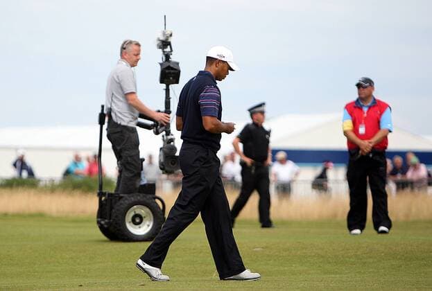 Tiger Woods (USA) enttäuscht -  Golf Herren The British Open Championship 2009, European PGA Tour Gruppe Turnberry Ayrshire Enttäuschung,