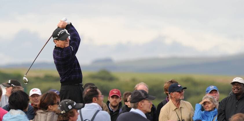 Tom Watson (USA) - Abschlag am 15. Loch -  (LON2009071815) Golf Herren The British Open Championships 2009, PGA European Tour Gruppe Turnberry, Ayrshire