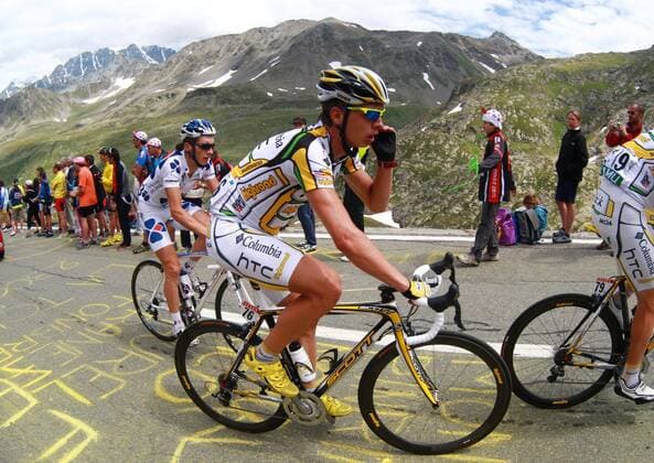 Tony Martin (Deutschland Columbia High Road) Radsport Herren Tour de France 2009, Straßenradsport, Straße, Rad Einzelbild 16. Etappe: Martigny - Bourg Saint Maurice 