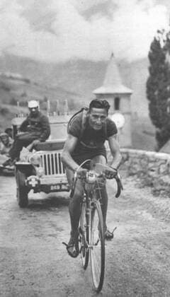 Ferdy Kübler (Schweiz) -  Radsport Herren Tour de France 1950, Straßenradsport, Straße, Rad, Repro, Geschichte, Historie, Radsportgeschichte, Einzelbild Aufnahmedatum geschätzt,
