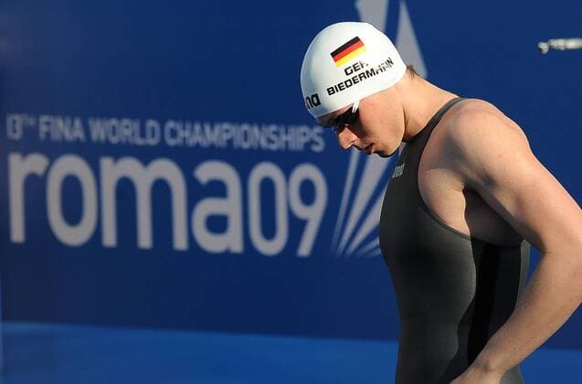 Paul Biedermann (Deutschland) - xFRA Schwimmen Herren WM 2009, 400m Freistil Einzelbild Rom Konzentration,