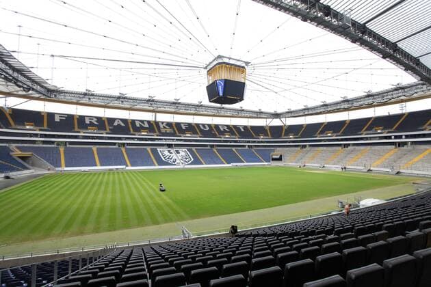 Commerzbank Arena - Heimspielstätte von Eintracht Frankfurt Fußball 1. BL Herren Saison 2009 2010, Fotostory, Stadionstory Totale Frankfurt M. Leere,