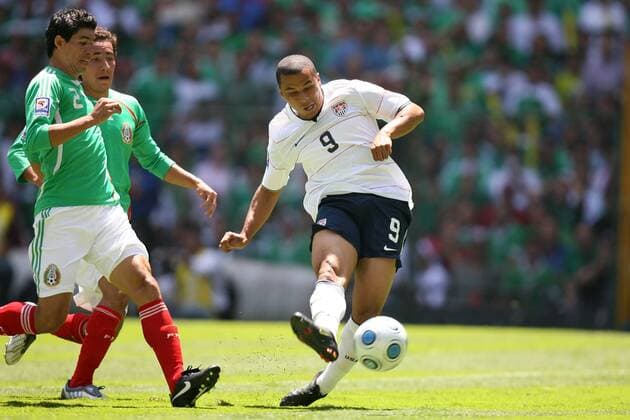 Charlie Davies (USA) (9) scores a first half goal - Icon918090812012 EDITORIAL USE ONLY