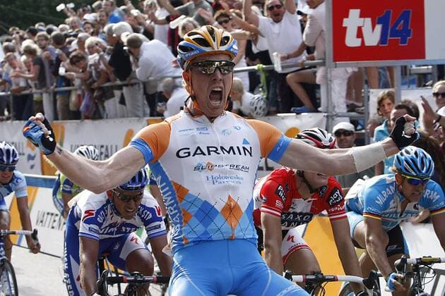 Tyler Farrar (USA Garmin Slipstream) - Sieger der Vattenfall Cyclassics 2009 Radsport Herren Vattenfall Cyclassics 2009, Straßenradsport, Straße, Rad, Vdig o0 ProTour Einzelbild Hamburg Begeisterung, Freude,
