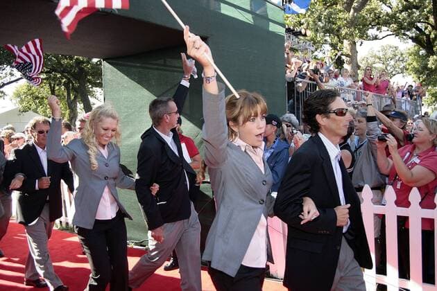 The USA Team makes its way to the stage during Opening Ceremonies Icon5180908201227 EDITORIAL USE ONLY