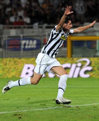 Vincenzo Iaquinta (Juventus Turin) - Torjubel - Fußball Herren Serie A 2009 2010, 1. Italienische Liga, Juventus Turin Juve Einzelbild Turin Freude,