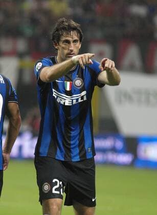Diego Milito (Inter Mailand) - Torjubel - Fußball Herren Serie A 2009 2010, 1. Italienische Liga, FC Internazionale Mailand Einzelbild Mailand Freude,