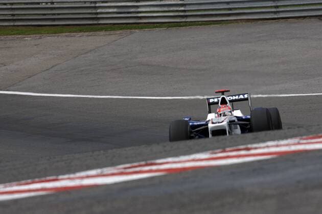 Robert Kubica (Polen BMW Sauber) in seinem Boliden Motorsport Grand Prix Herren Großer Preis von Belgien 2009, Formel 1 Weltmeisterschaft, F1, F, GP, WM Einzelbild Spa-Francorchamps