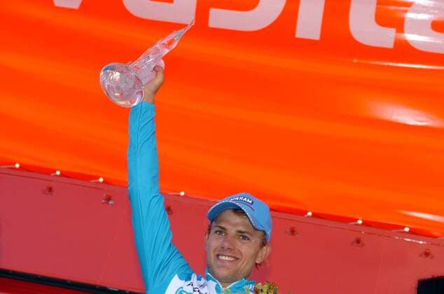 Gerald Ciolek (Deutschland Milram) gewinnt die 2. Etappe der Vuelta 2009 in Emmen -  Radsport Herren Vuelta a Espana 2009, Spanienrundfahrt, Straßenradsport, Straße, Rad Einzelbild 2. Etappe: Assen - Emmen Freude,