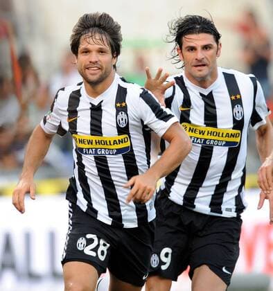 AS Rom (rot)-Juventus Turin: Torjubel Diego 