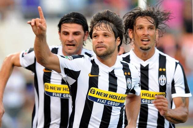AS Rom (rot)-Juventus Turin: Torjubel Diego 