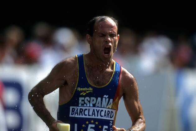 Andres Marin (Spanien) Leichtathletik EM Herren EM 1994, Nationaltrikot, Einzelbild Helsinki