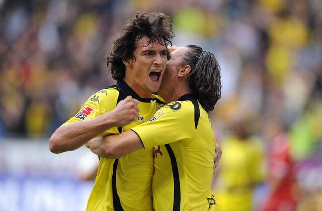 Borussia Dortmund - JUBEL BVB Mats Hummels mit Neven Subotic (v.li.) 