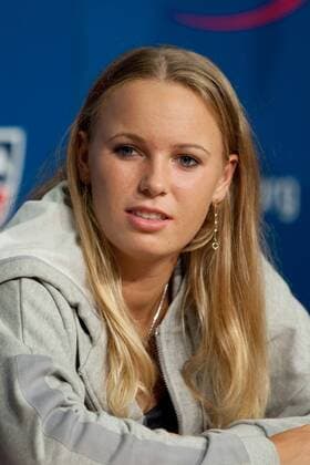 US Open 2009 Grand Slam , New York. Caroline Wozniacki during a press conference  EN_00271504_024