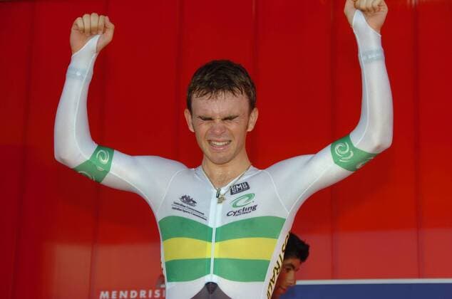 World Championships U23 Weltmeister Jack Bobridge (Australien) -  o0 U 23 Rad Freude, Jubel o00 Zeitfahren Einzelzeitfahren