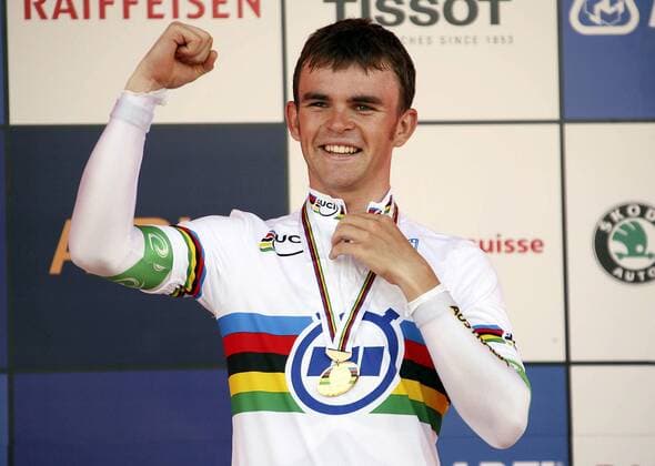 Einzelzeitfahren - Zeitfahren, U23, Weltmeister Jack Bobridge (Australien) o0 U 23 Einzelbild Jubel Freude