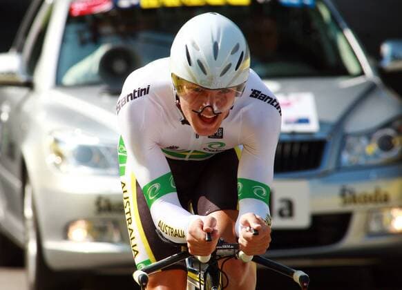 Radsport U23 Weltmeisterschaft im Zeitfahren in Mendrisio - Jack Bobridge (Australien) o0 U23 Rad o00 Zeitfahren Einzelzeitfahren 